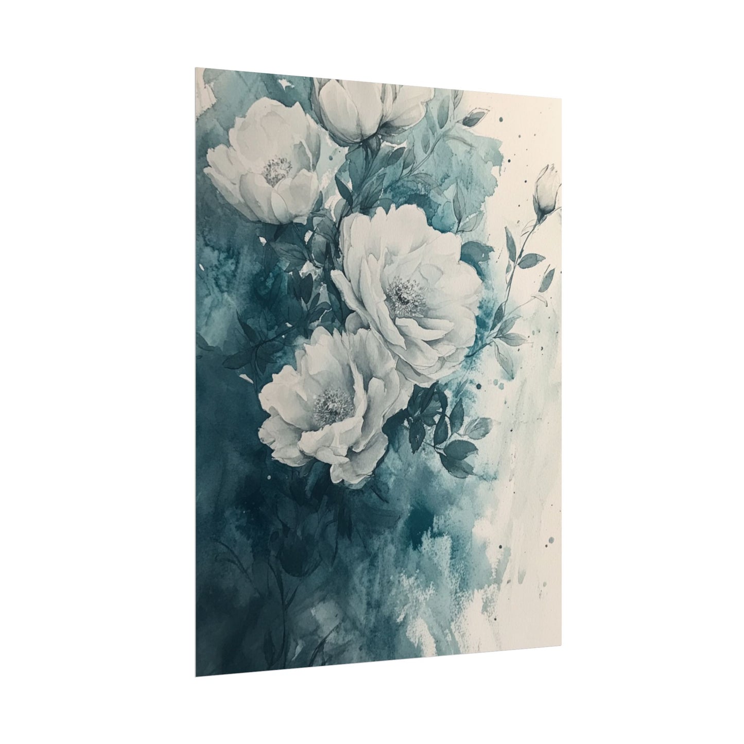 Serenity in Bloom - Abstract Floral Watercolour Art