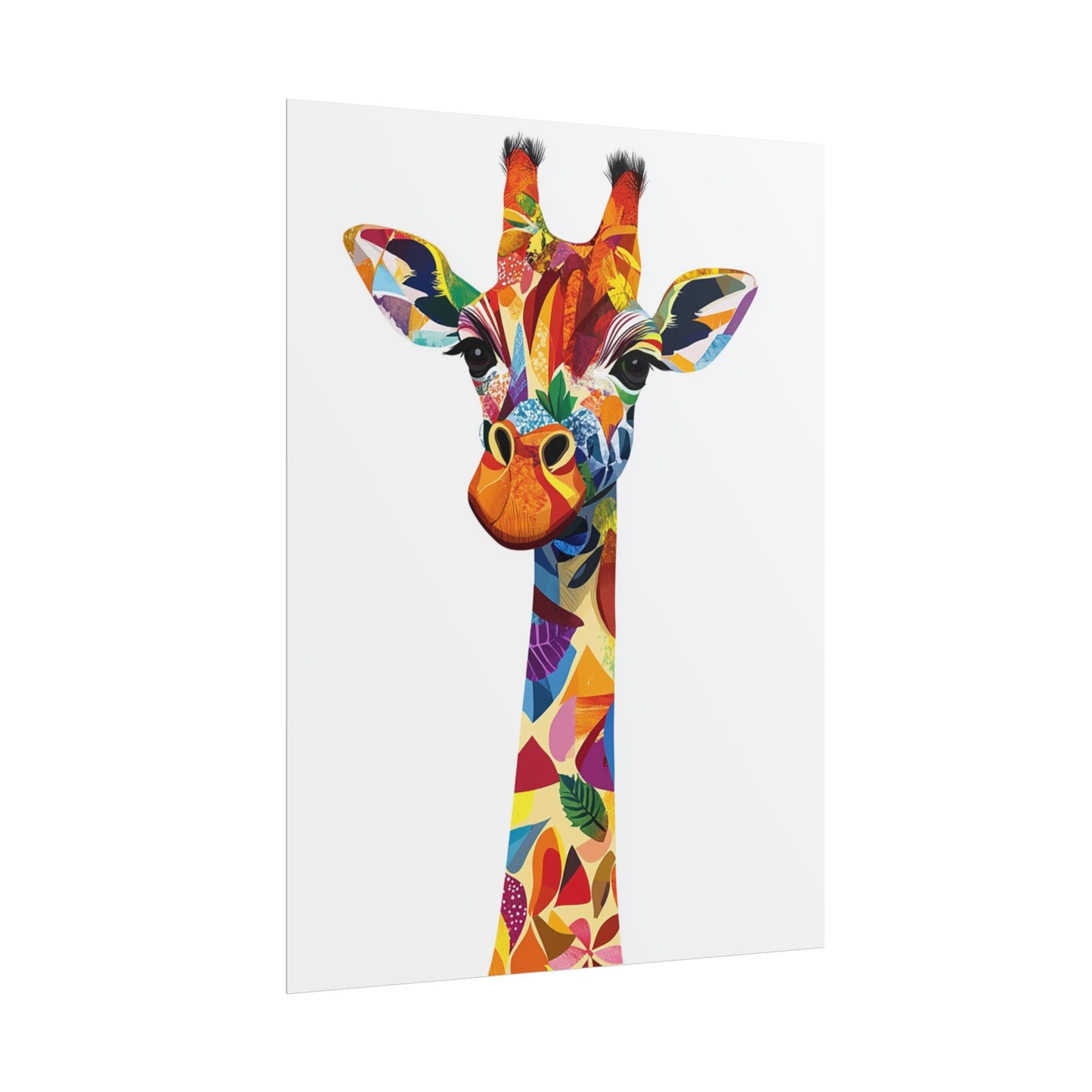 Vibrant Giraffe - Abstract Animal Art Print