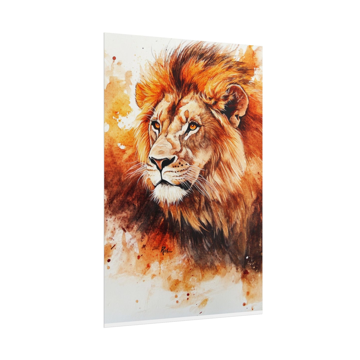 Fierce Elegance - Abstract Lion Art Print