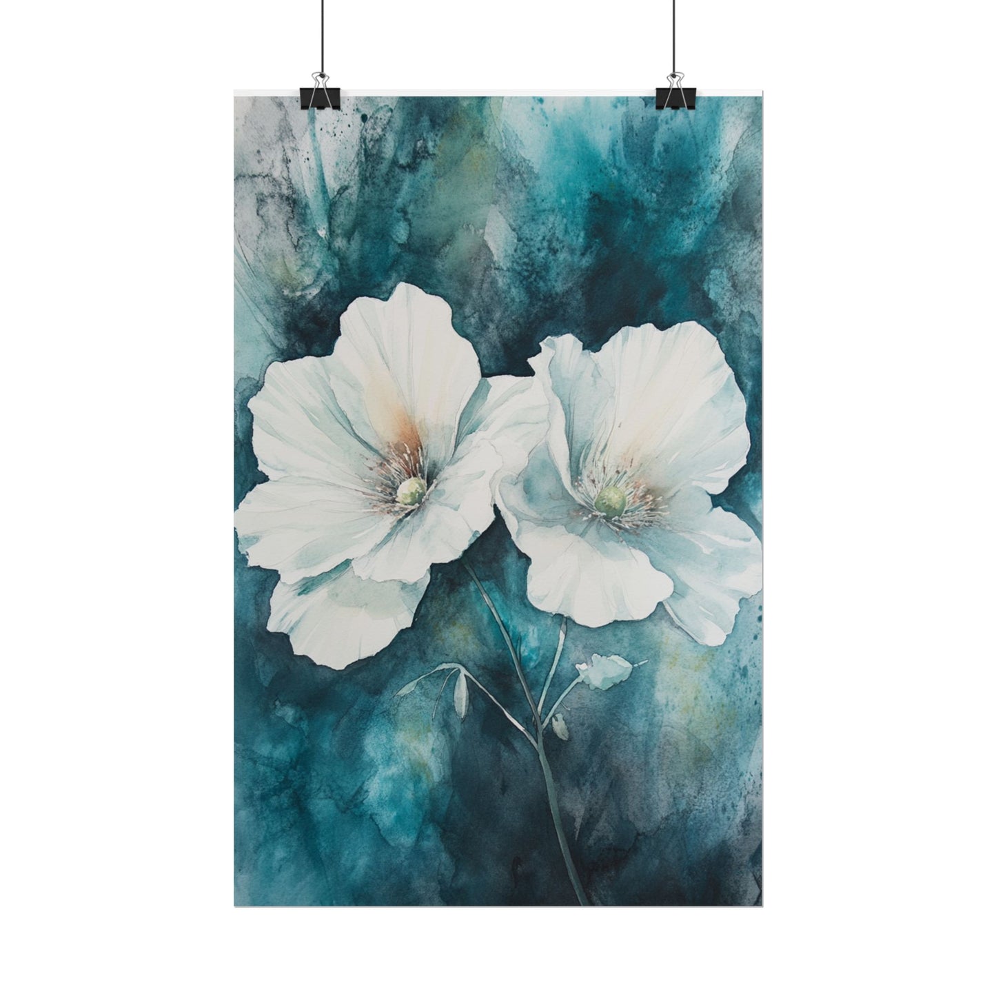 Tranquil Harmony - Abstract Floral Watercolour Art