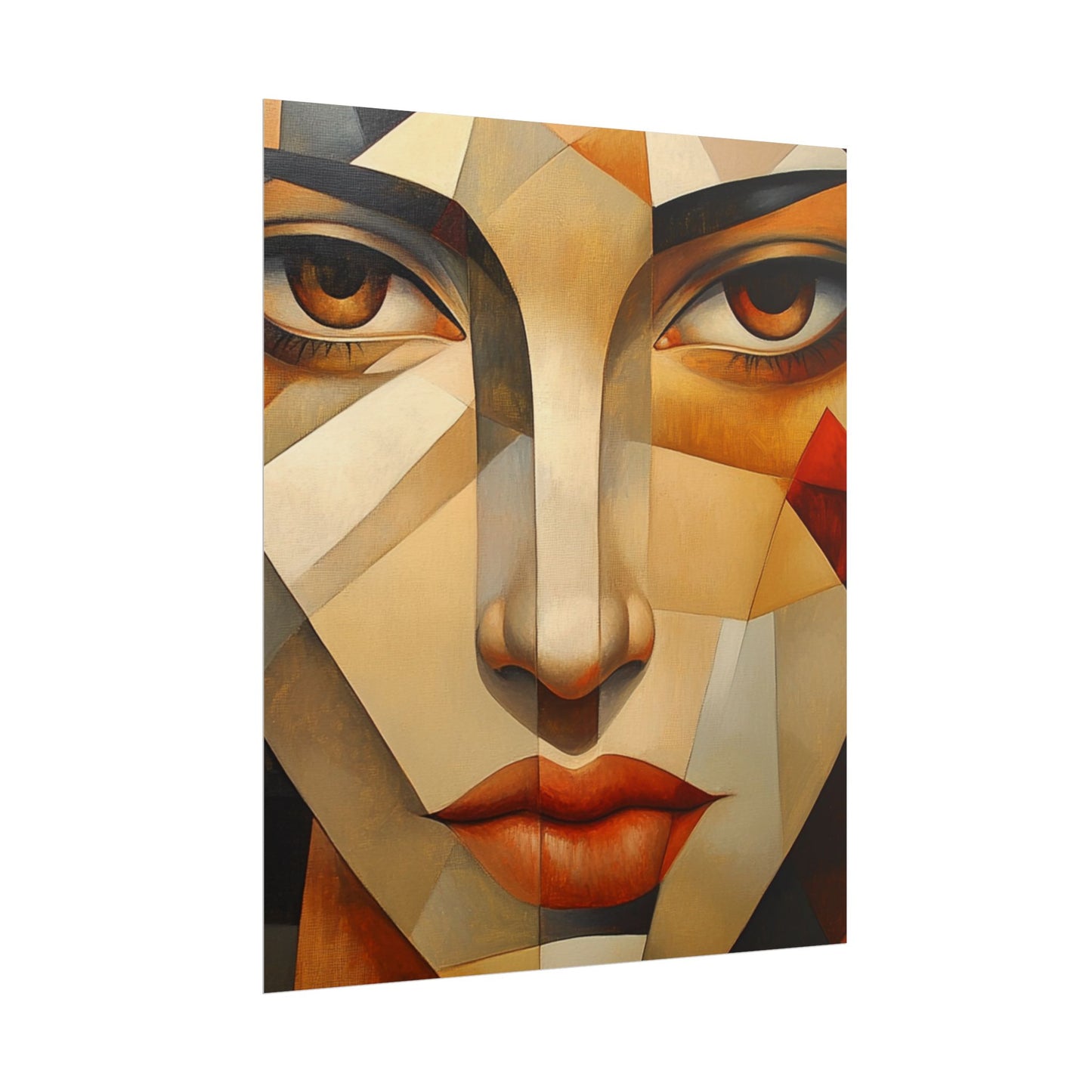 Facets of Emotion - Abstract Geometric Portrait Art Print