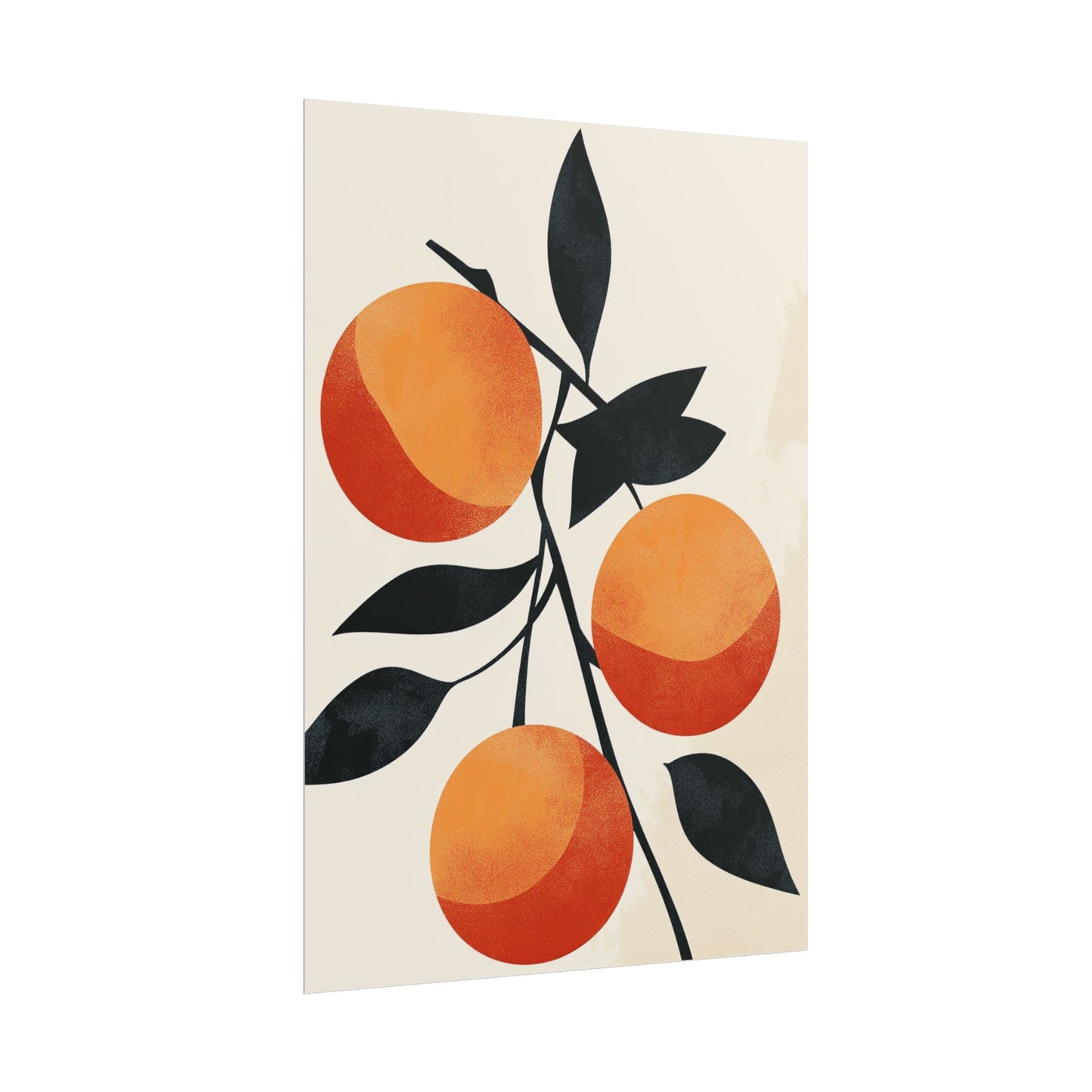 Orange Orchard - Abstract Fruit Illustration