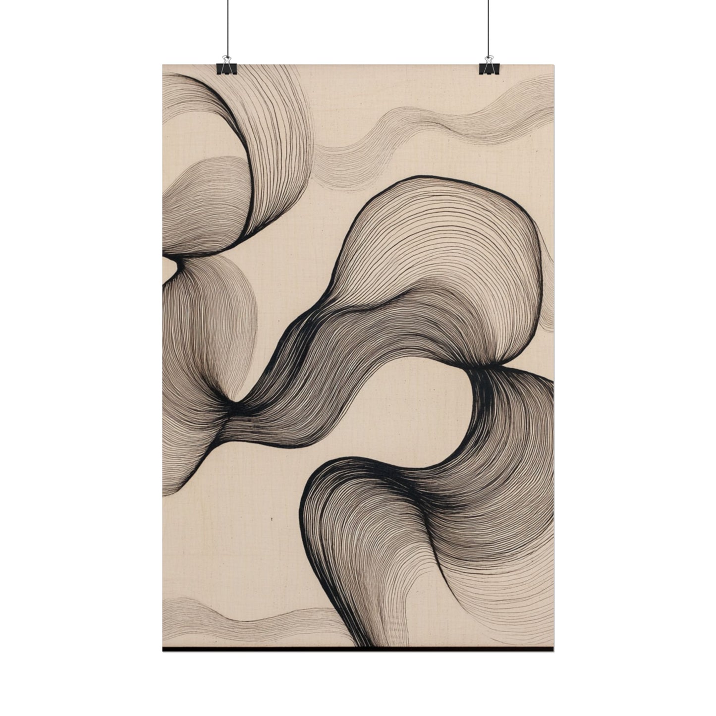 Flowing Lines - Minimalist Abstract Art Print