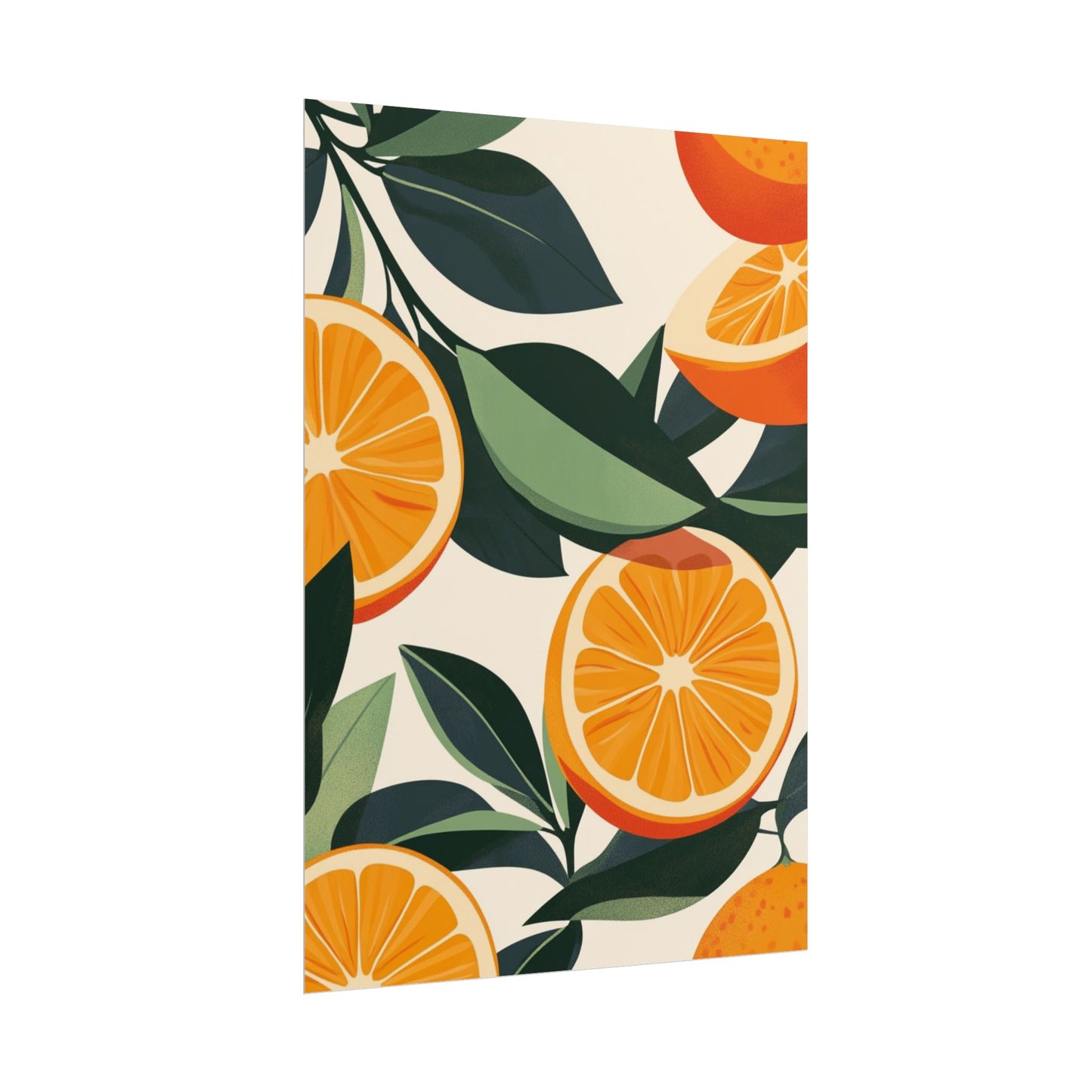 Citrus Fresh - Abstract Orange Art Print