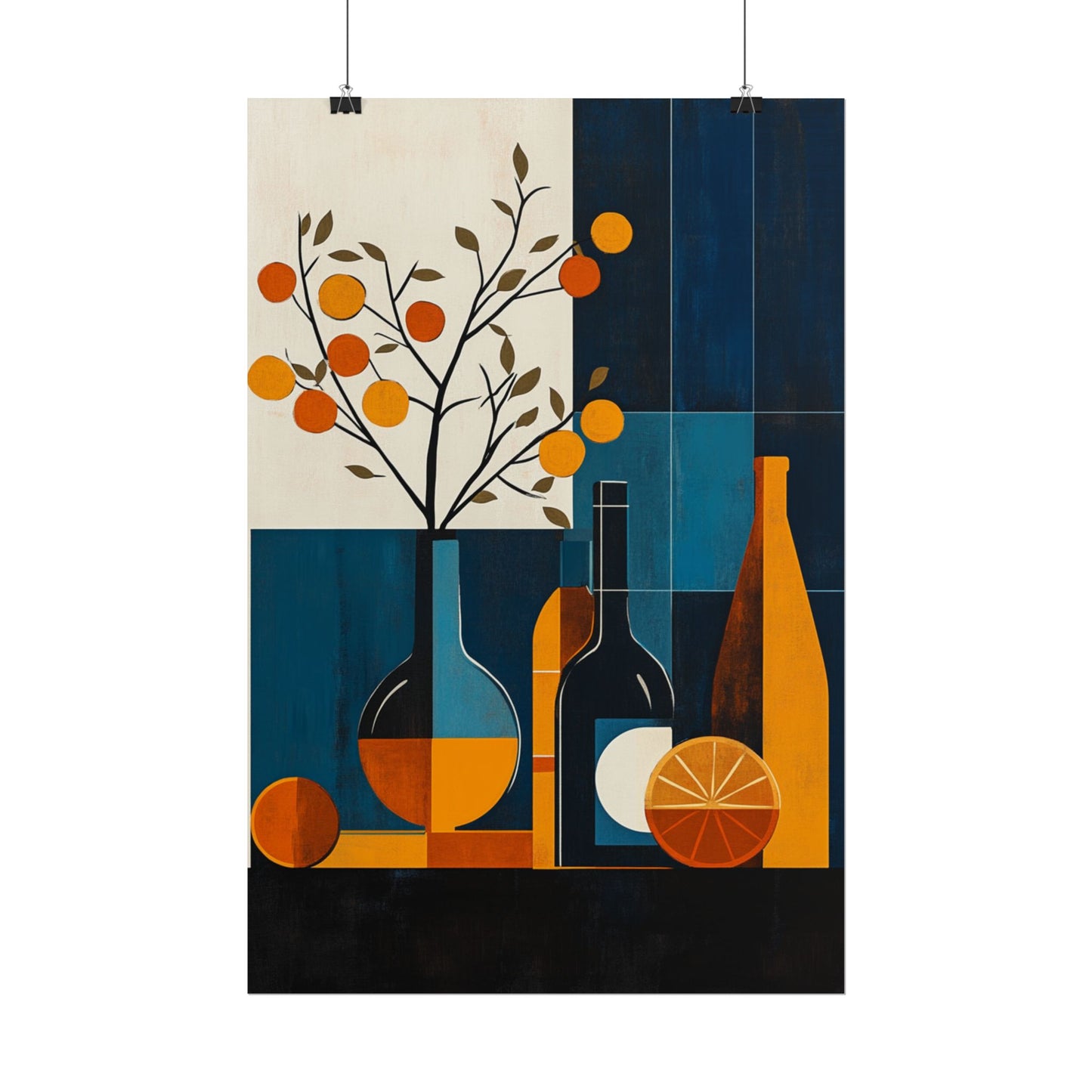 Mid-Century Modern Still Life - Abstract Geometric Art Print