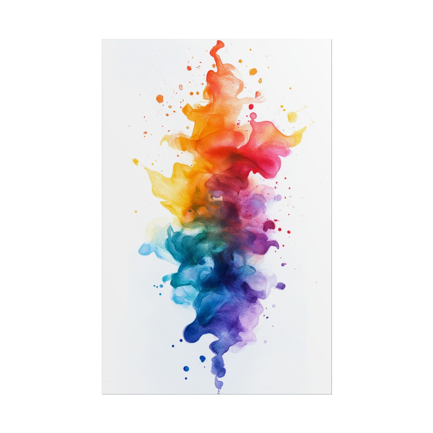 Vibrant Harmony - Abstract Watercolour Explosion of Colour