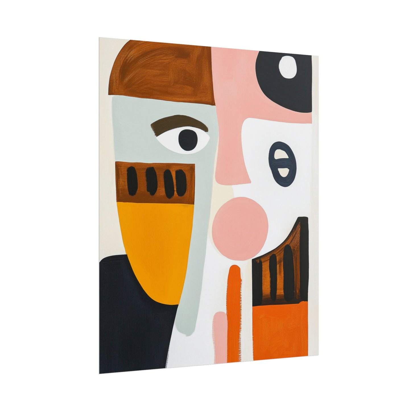 Modern Faces - Geometric Abstract Art Print