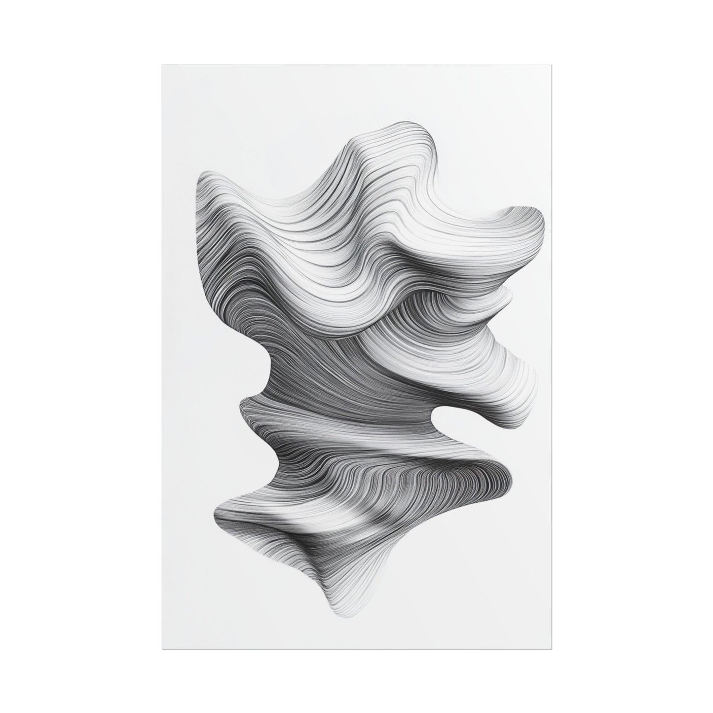 Flow of Lines - Abstract Waveform Art