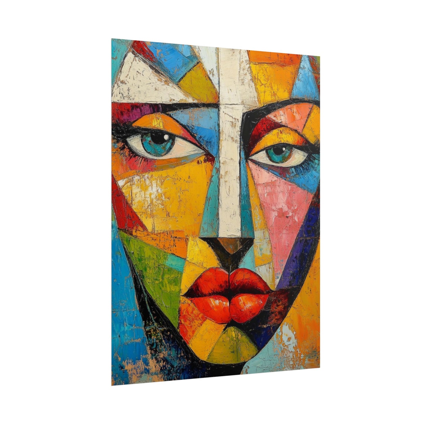 Vibrant Reflections - Abstract Face Art Print