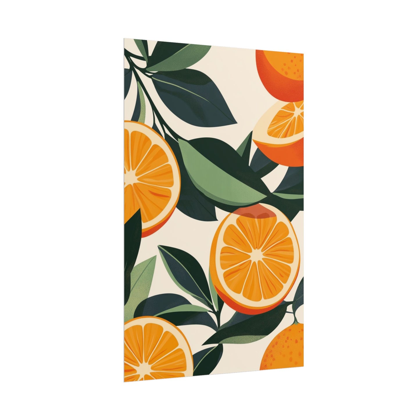 Citrus Fresh - Abstract Orange Art Print