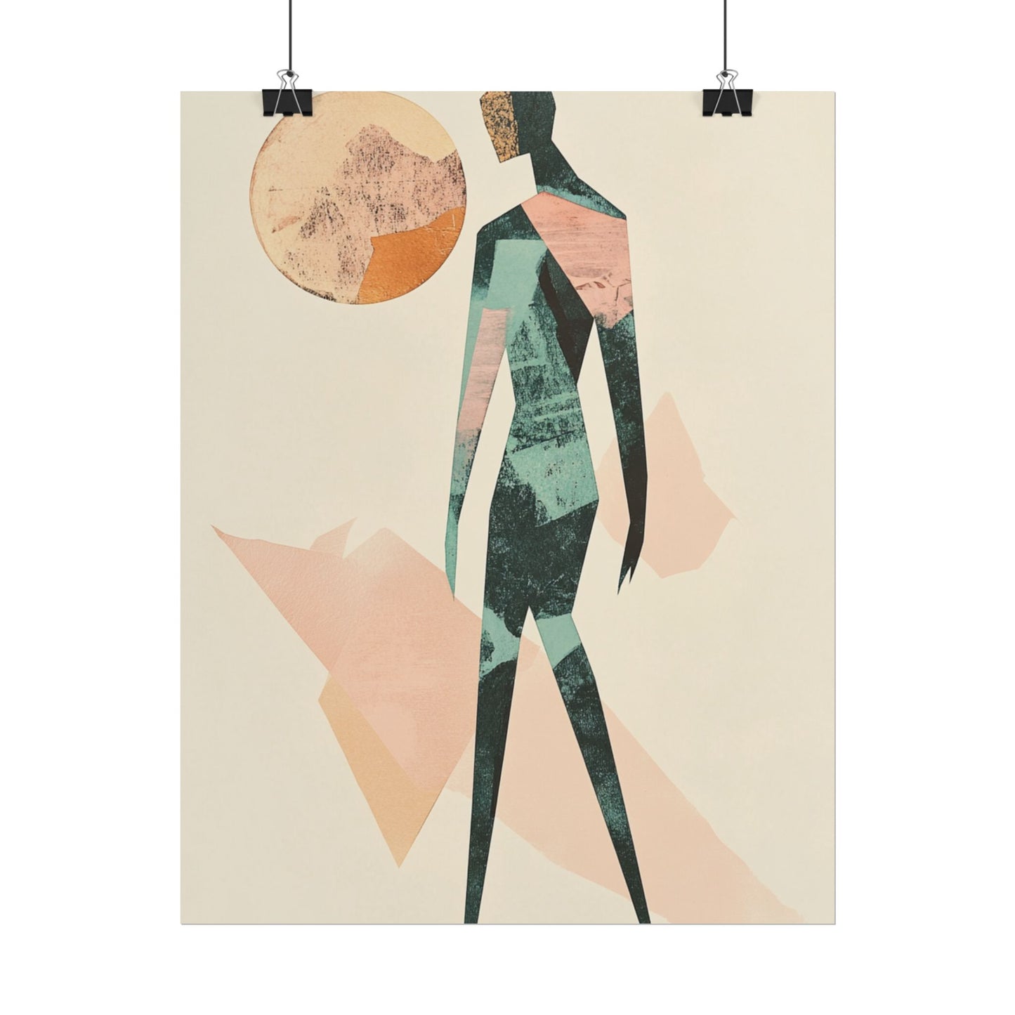 Abstract Wanderer - Minimalist Figurative Art Print