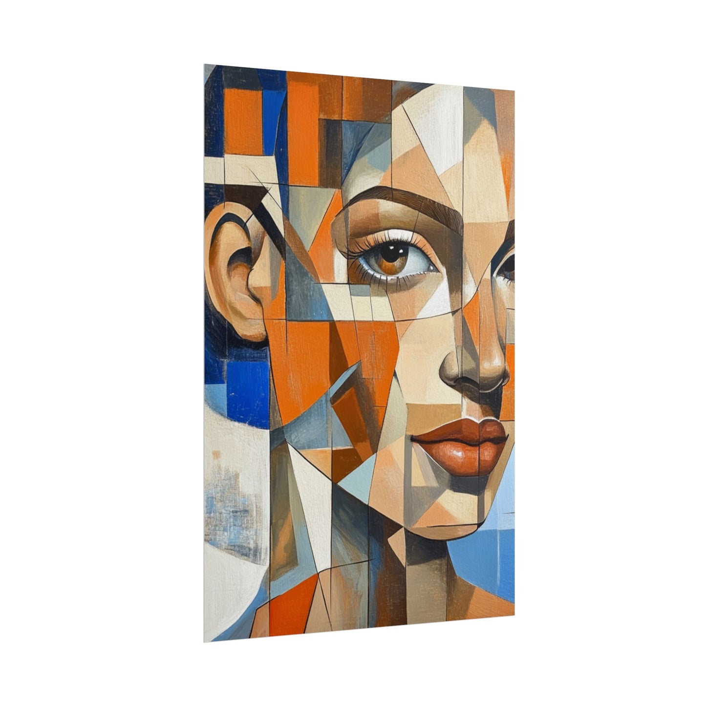 Geometric Harmony - Abstract Portrait Art Print