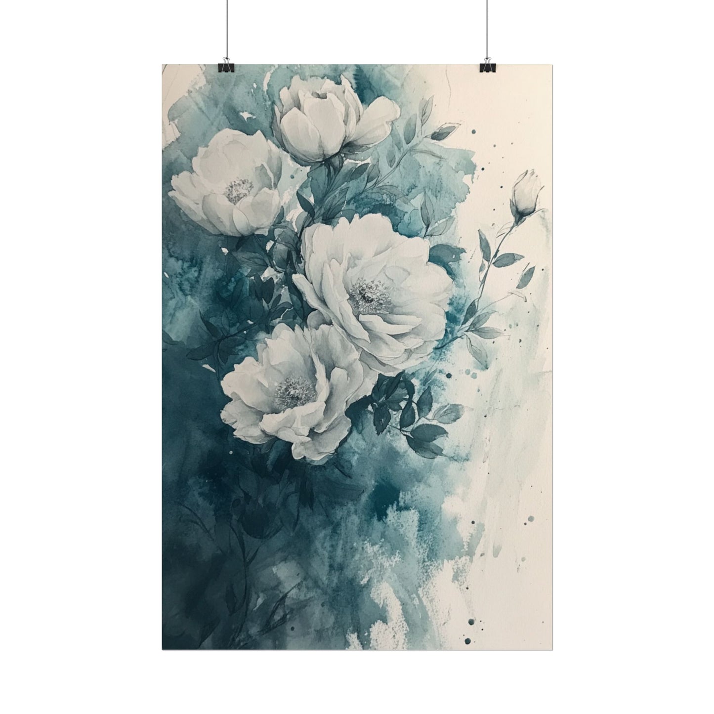 Serenity in Bloom - Abstract Floral Watercolour Art