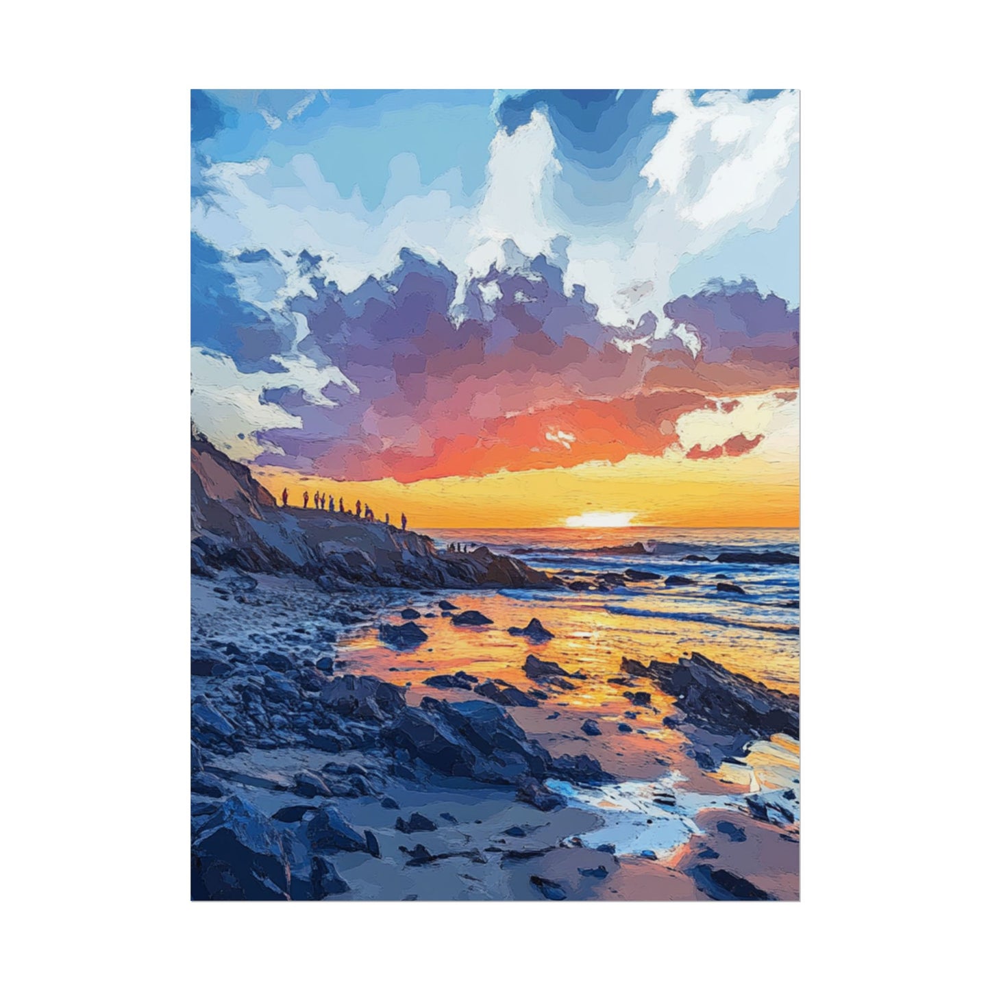 Coastal Sunset - Abstract Seascape Art Print