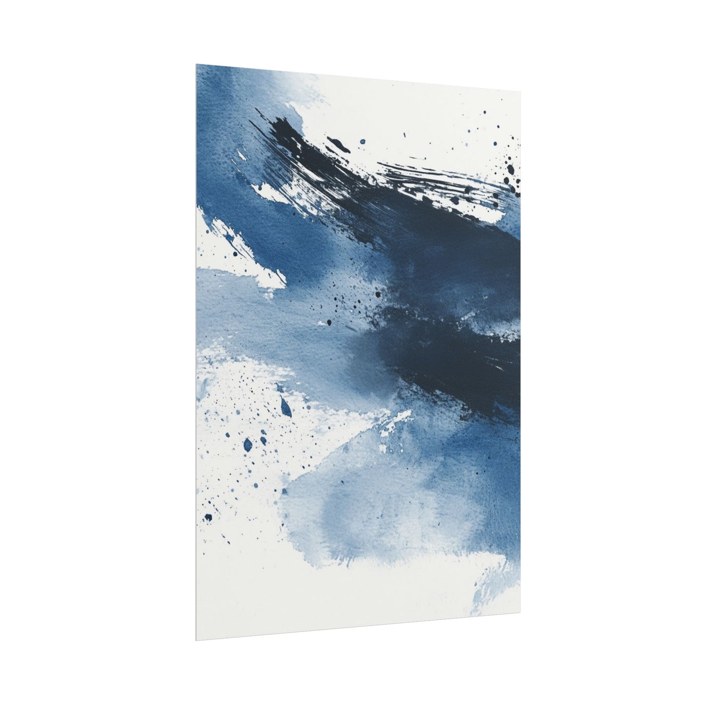 Midnight Blue - Abstract Watercolour Print