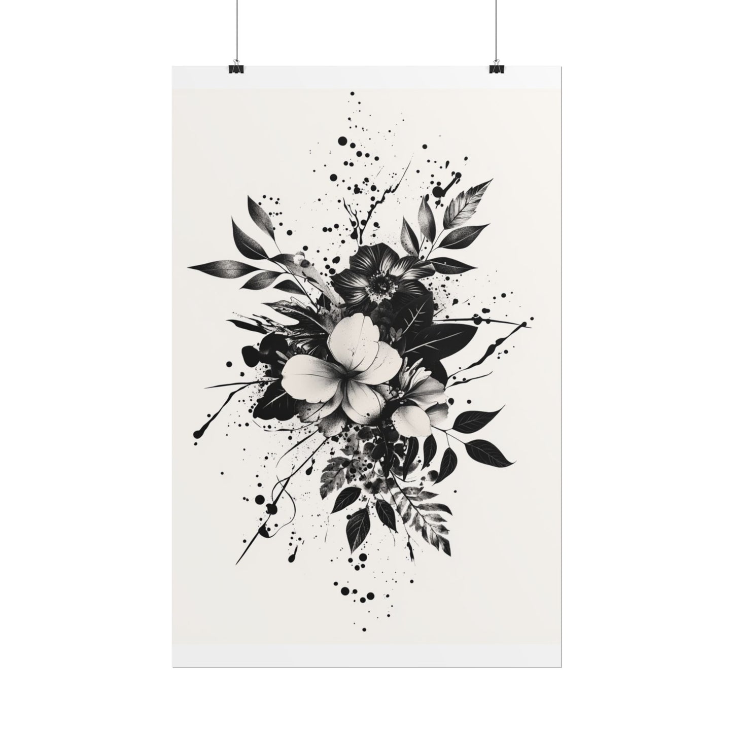 Ink Bloom - Abstract Floral Art Print