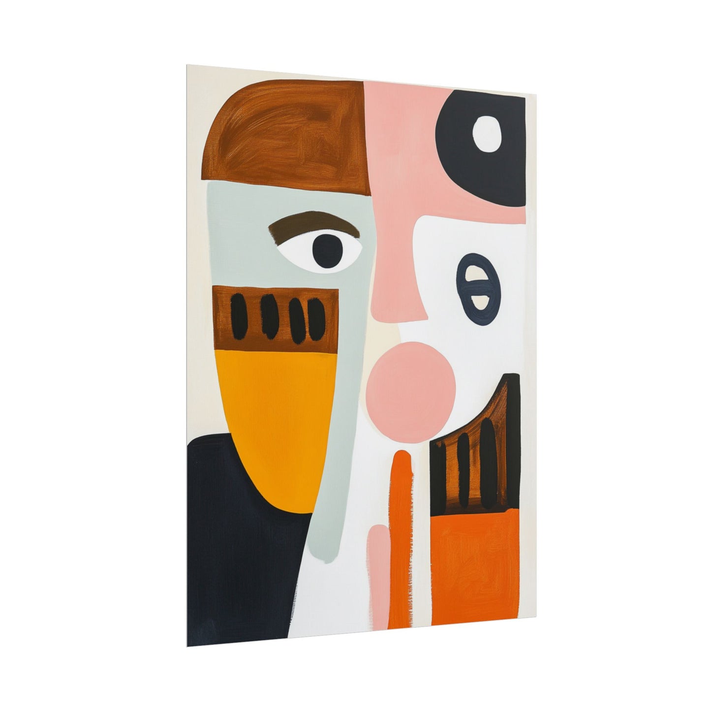 Modern Faces - Geometric Abstract Art Print