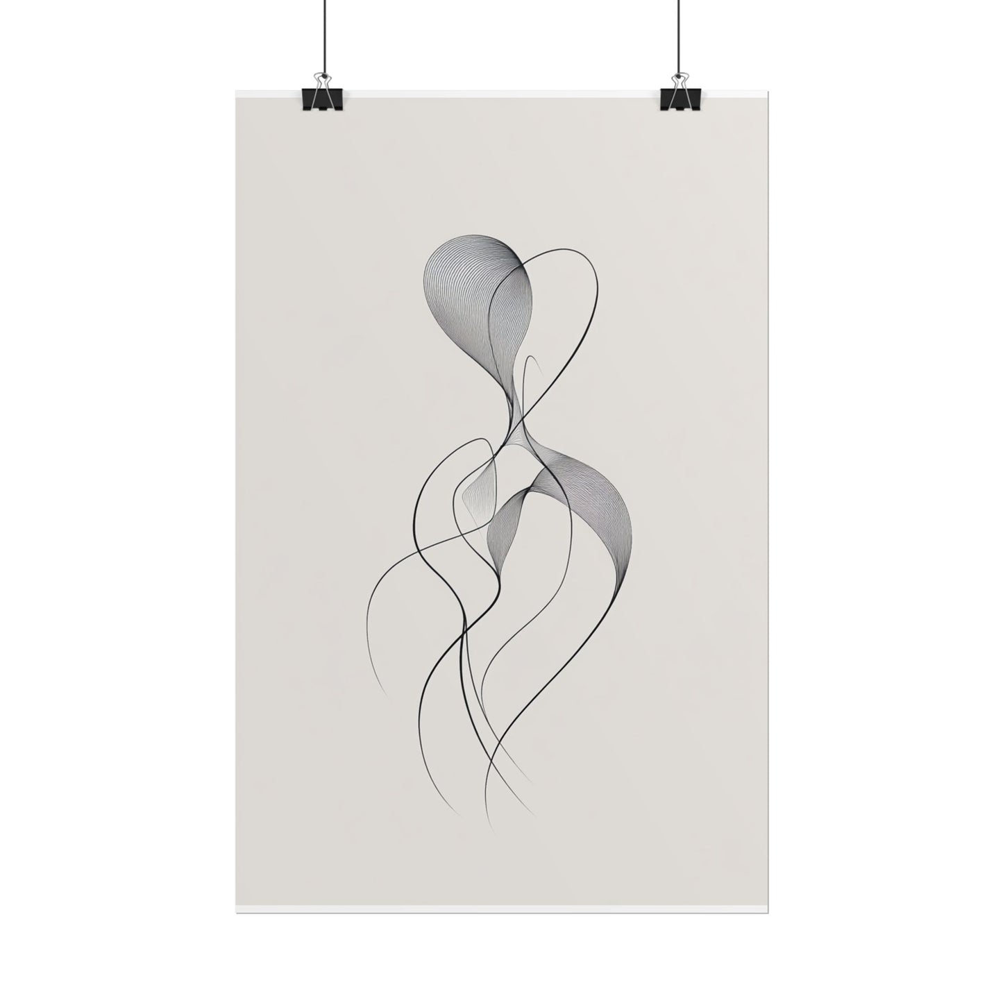 Ethereal Flow - Minimalist Abstract Line Art