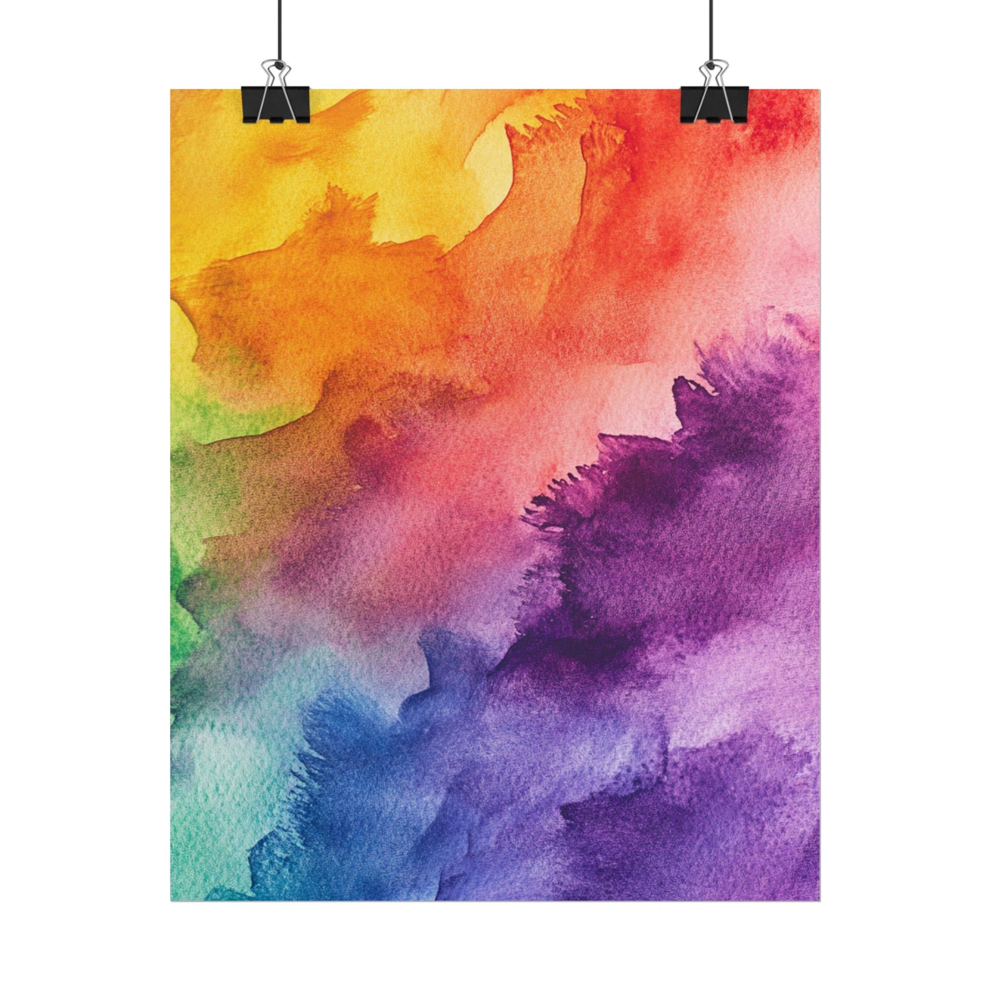 Spectrum of Serenity - Vibrant Abstract Watercolour Art