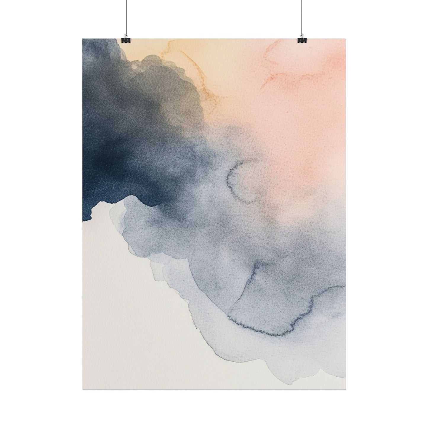 Serene Watercolour Cloudscape - Abstract Art Print