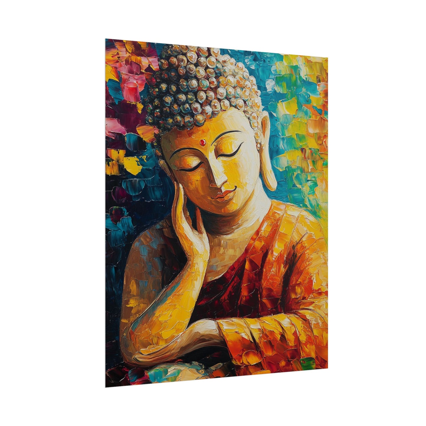 Meditative Buddha - Abstract Expressionism Art Print