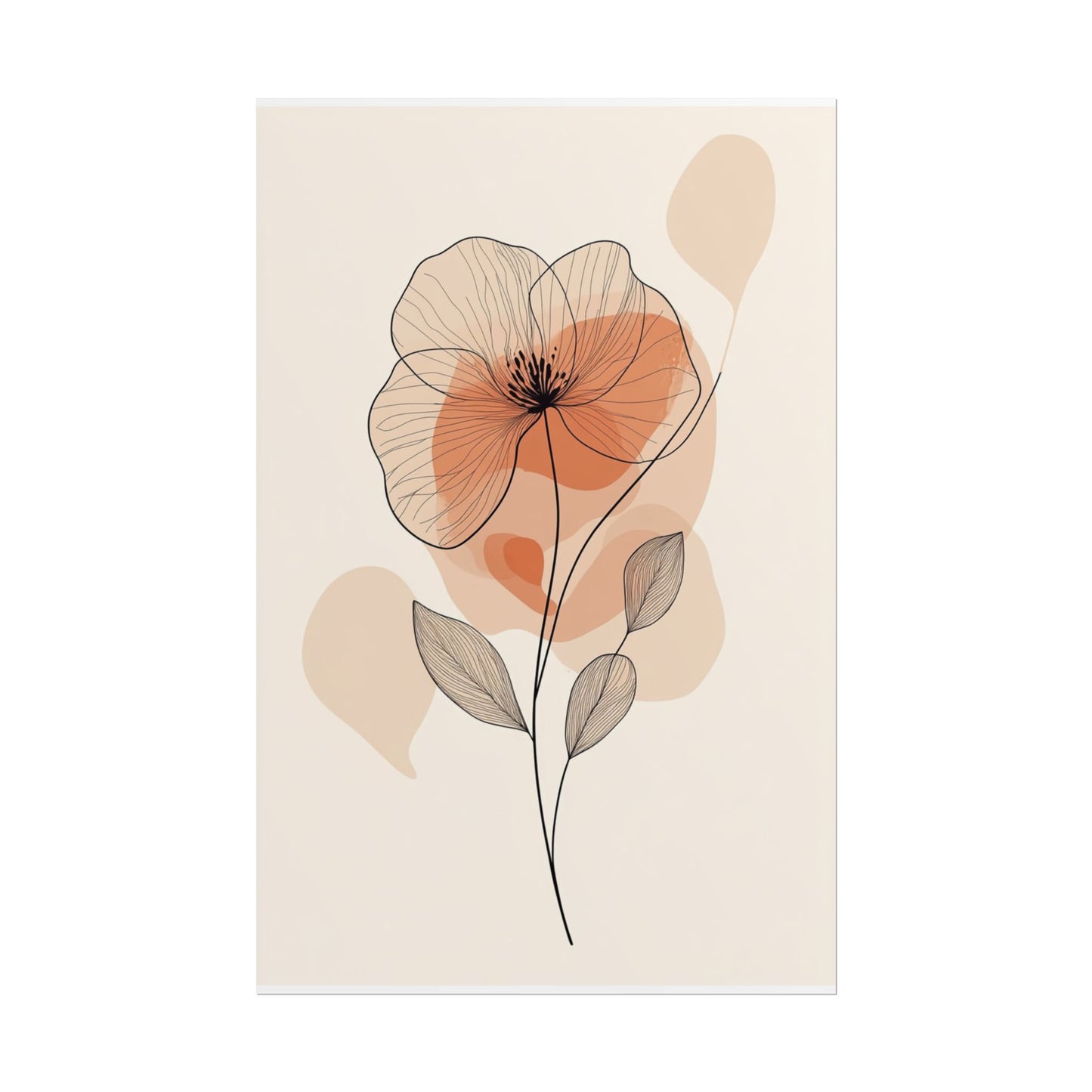 Elegant Bloom - Minimalist Floral Abstract Art