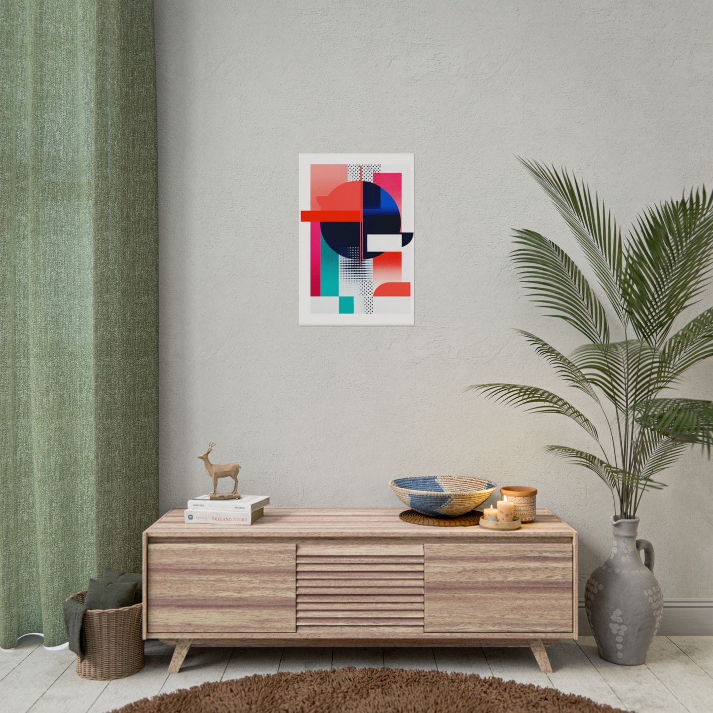 Modern Contrast - Abstract Geometric Art Print