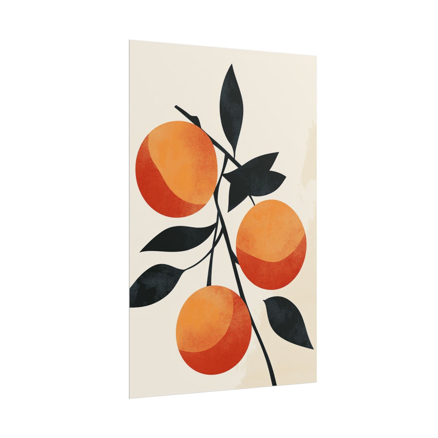 Orange Orchard - Abstract Fruit Illustration