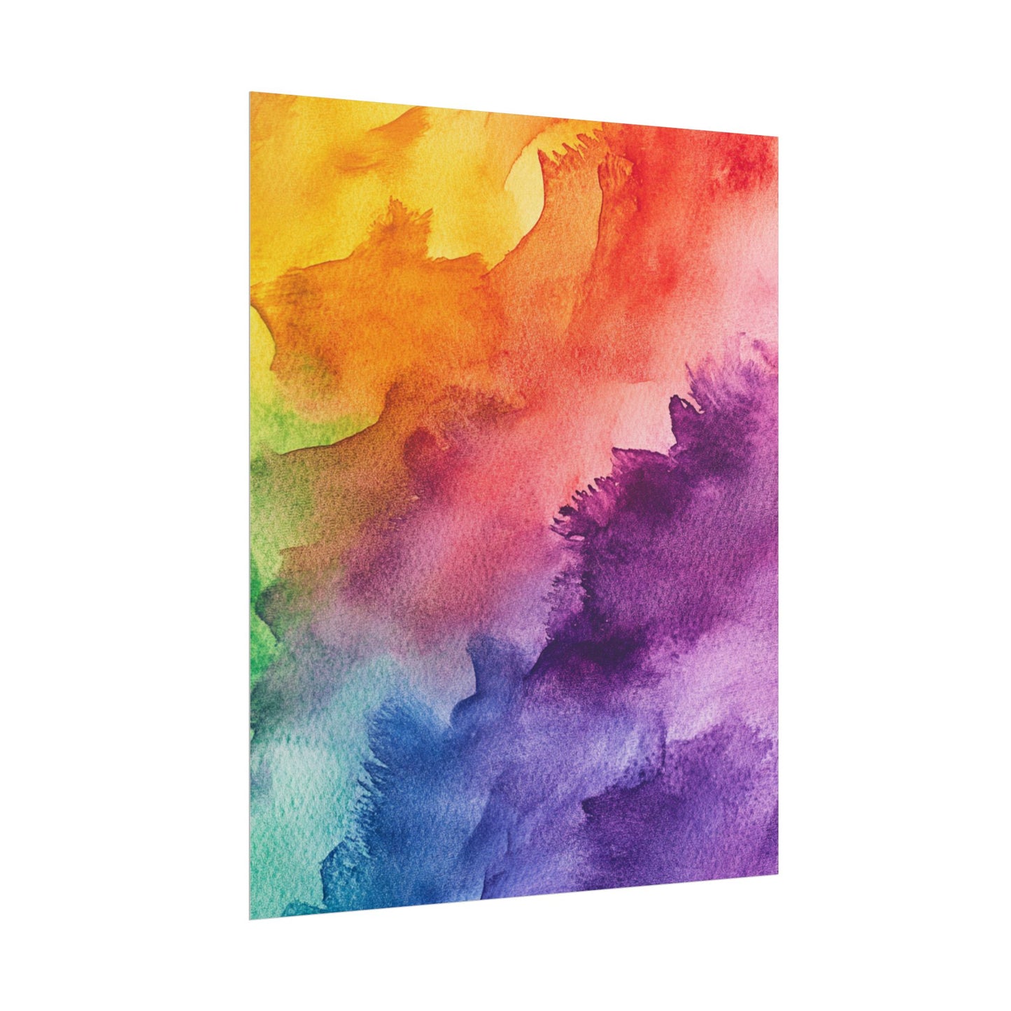 Spectrum of Serenity - Vibrant Abstract Watercolour Art