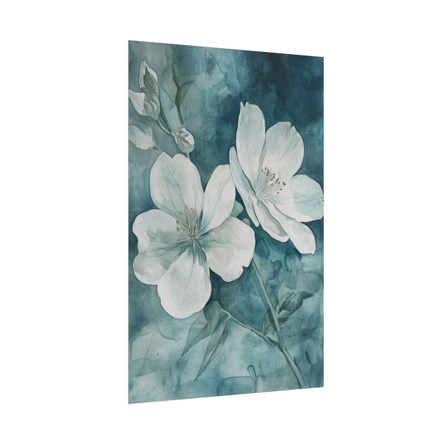 Tranquil Blossom - Abstract Floral Watercolour Art