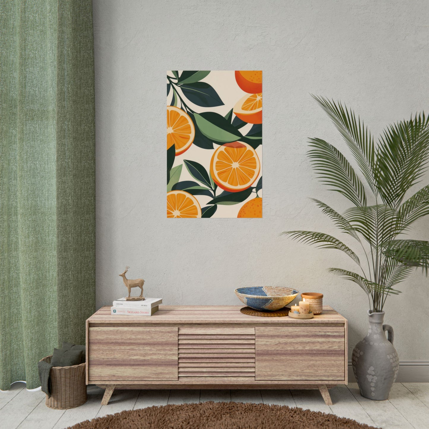 Citrus Fresh - Abstract Orange Art Print