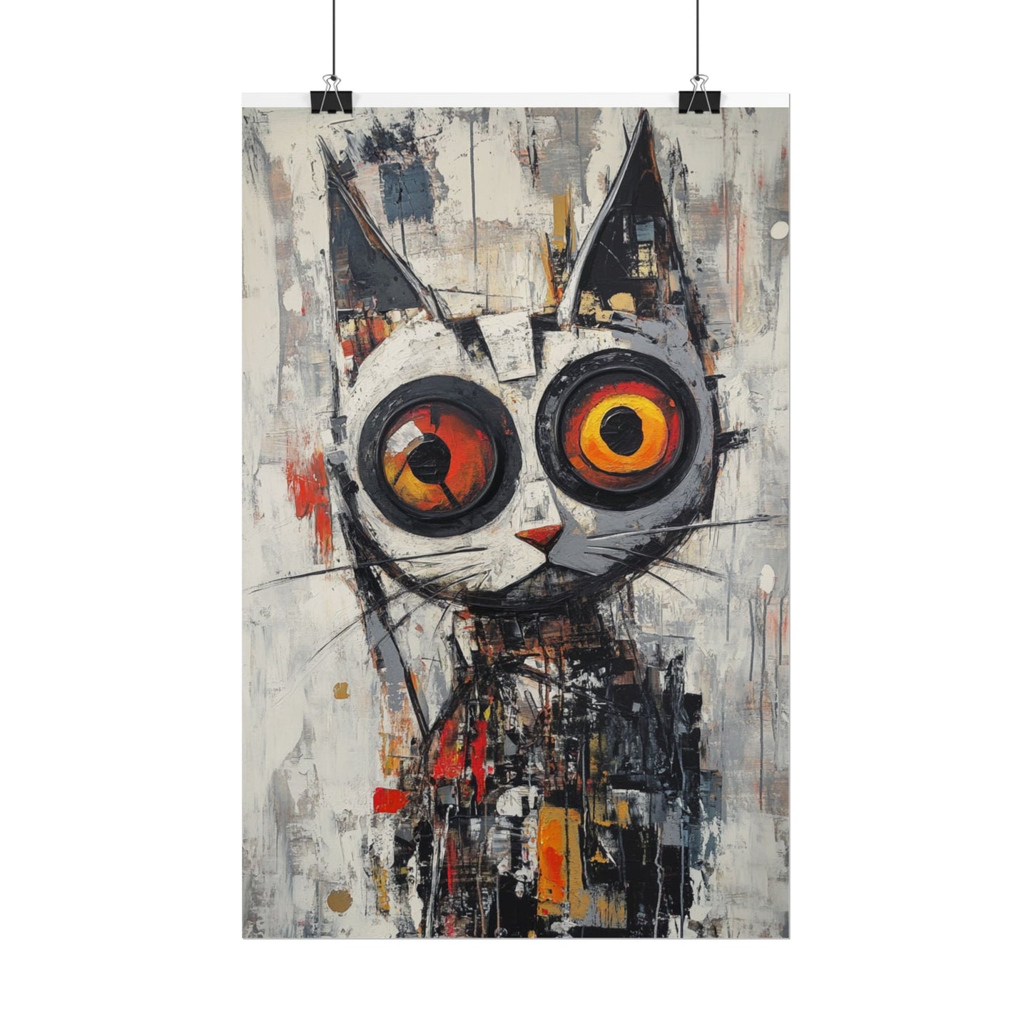 Whimsical Feline - Abstract Cat Art Print