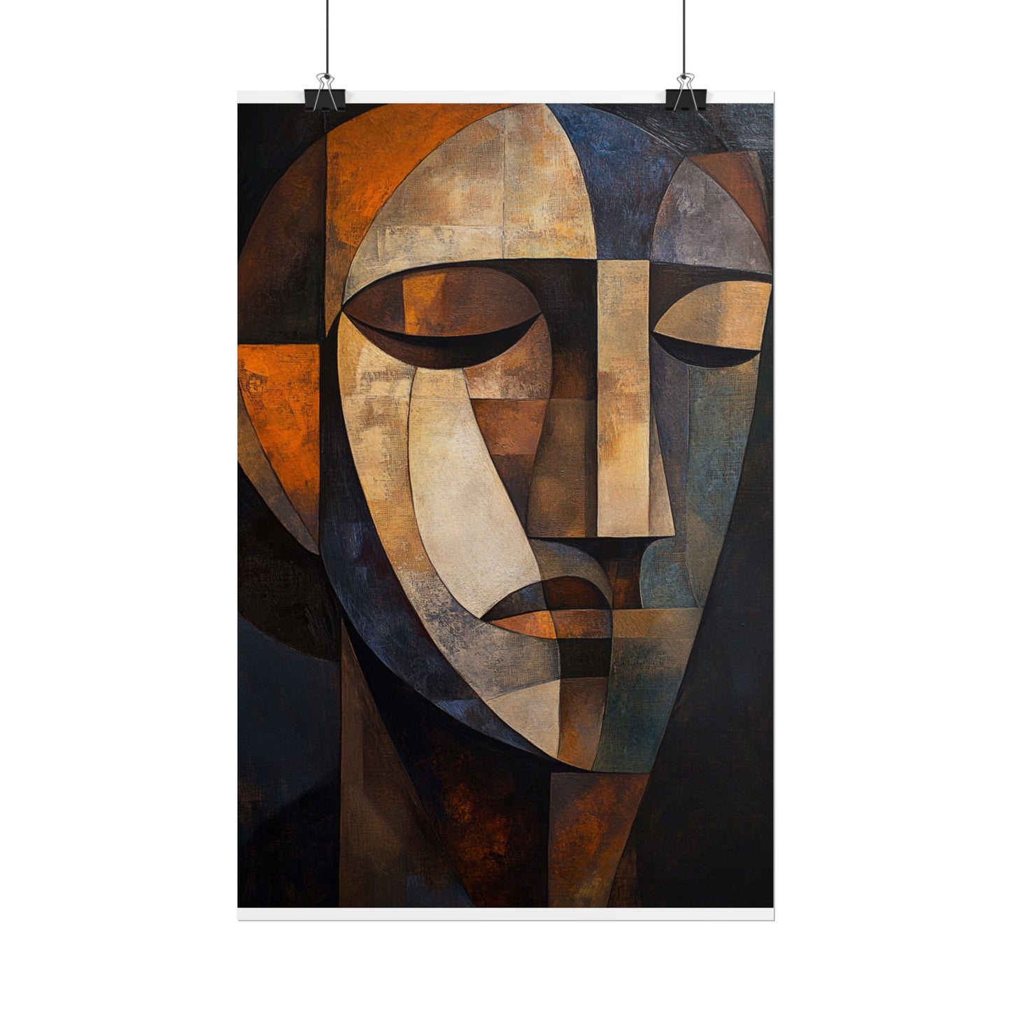 Solitude in Shades - Abstract Contemplative Art Print