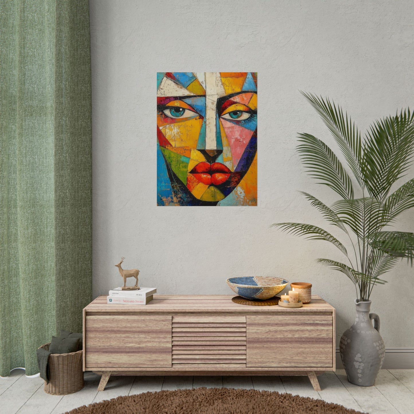 Vibrant Reflections - Abstract Face Art Print