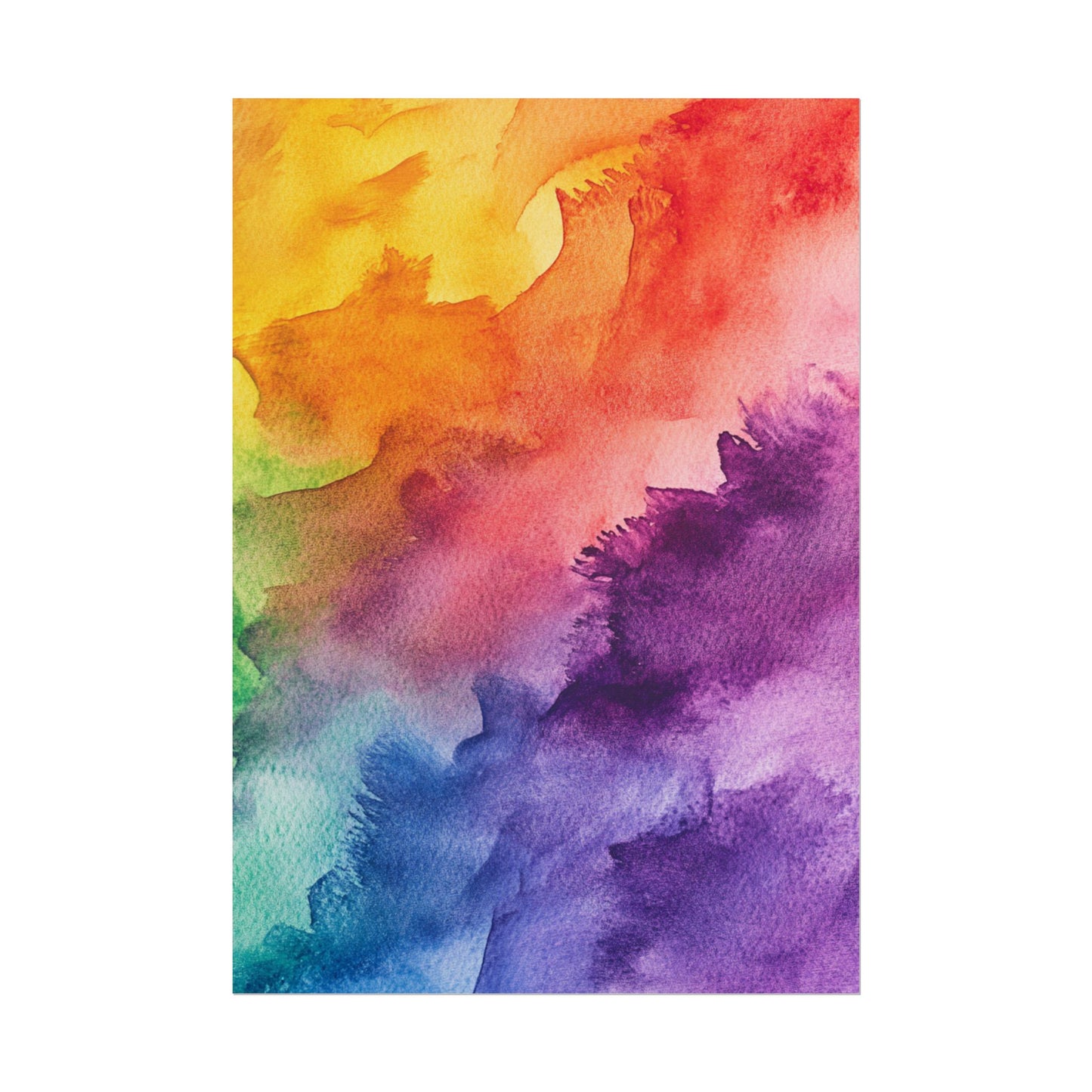 Spectrum of Serenity - Vibrant Abstract Watercolour Art