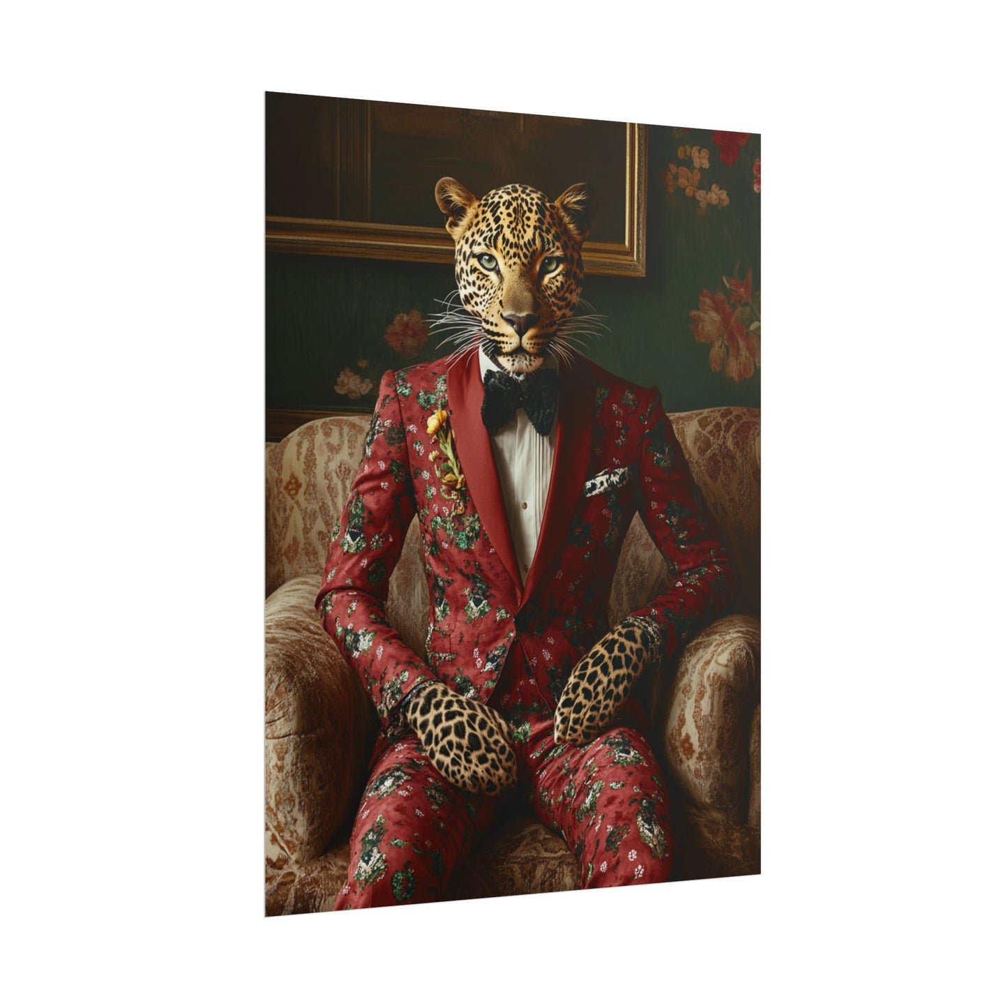 Dapper Leopard - Abstract Portrait of Elegance