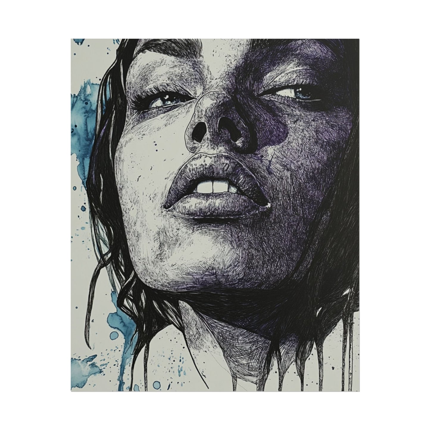 Raw Emotion - Abstract Portrait Print