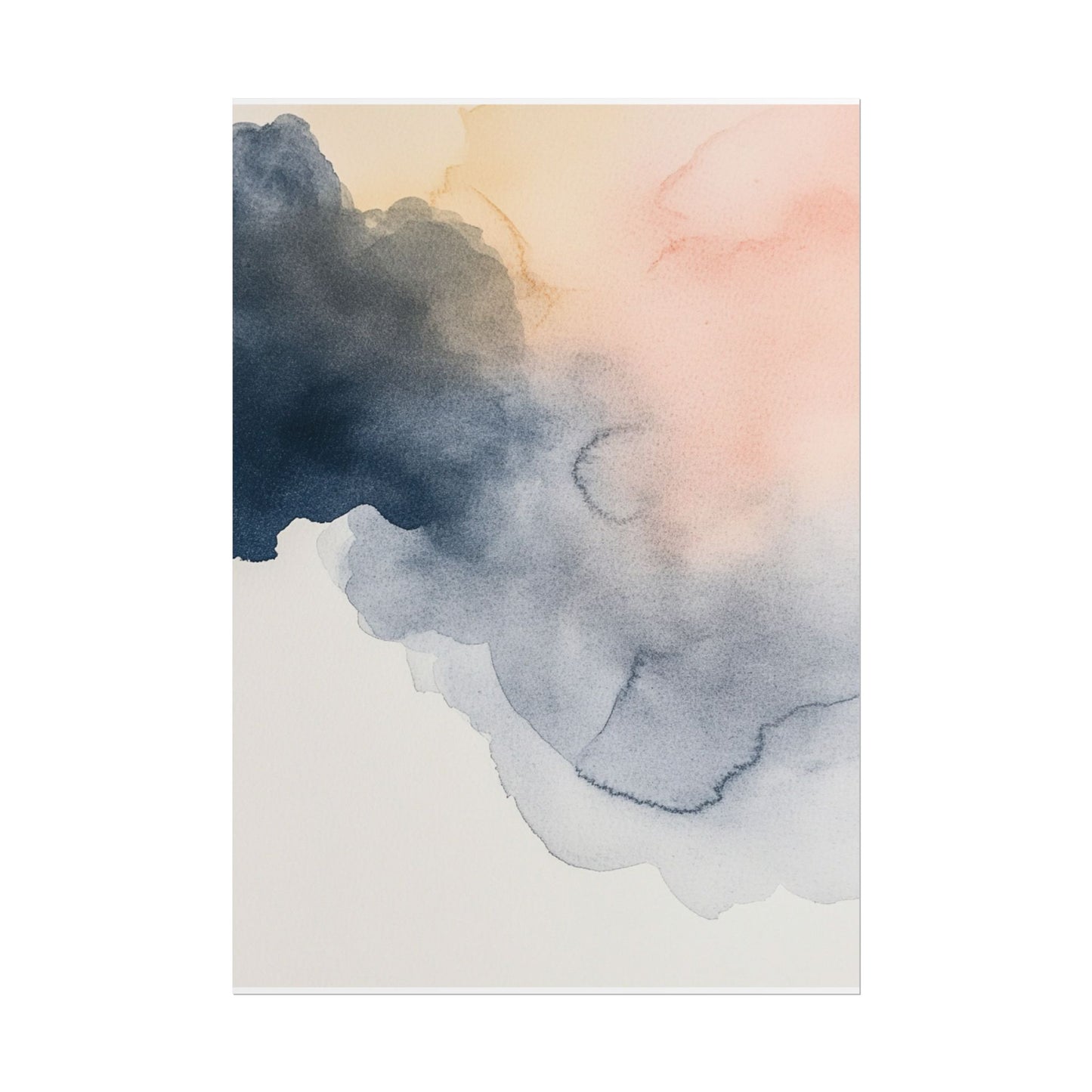 Serene Watercolour Cloudscape - Abstract Art Print