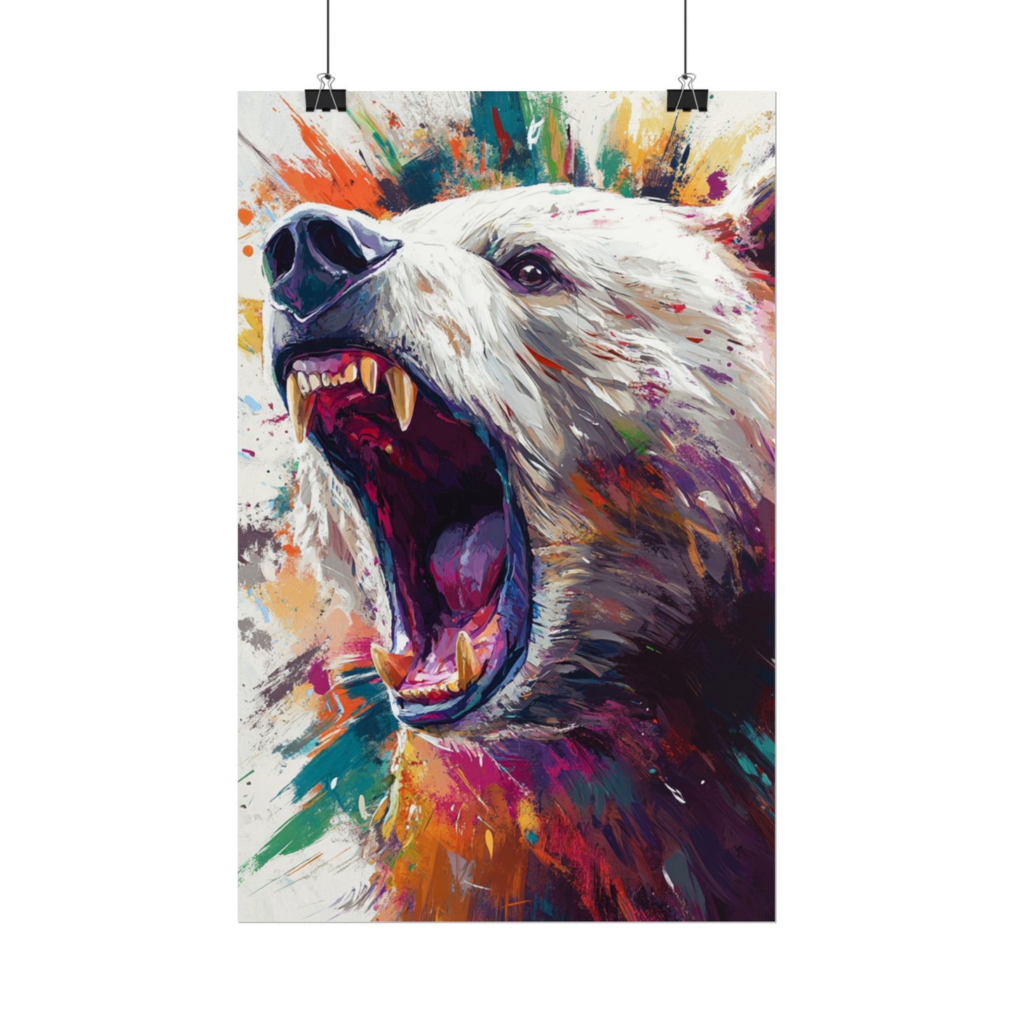 Roar of the Wild - Abstract Bear Art Print