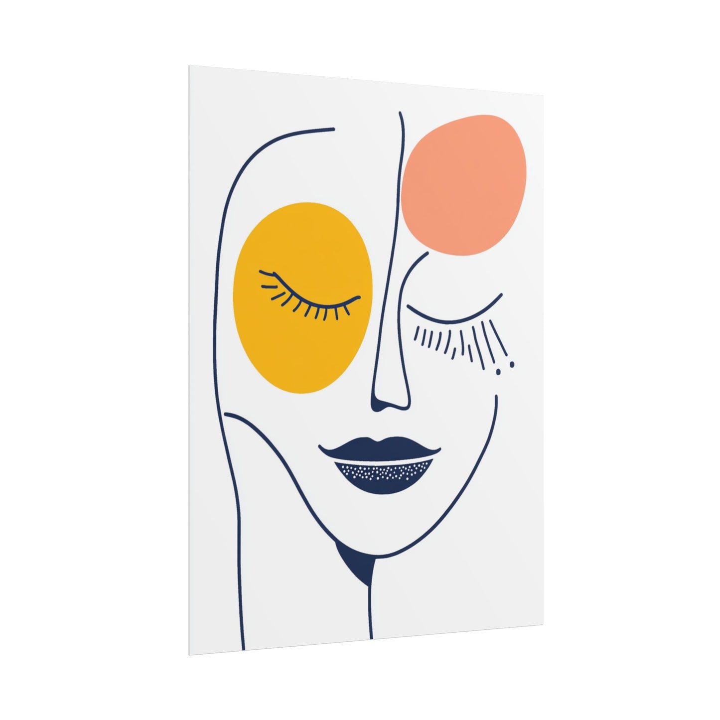 Serenity in Line - Minimalist Abstract Portrait Art Print