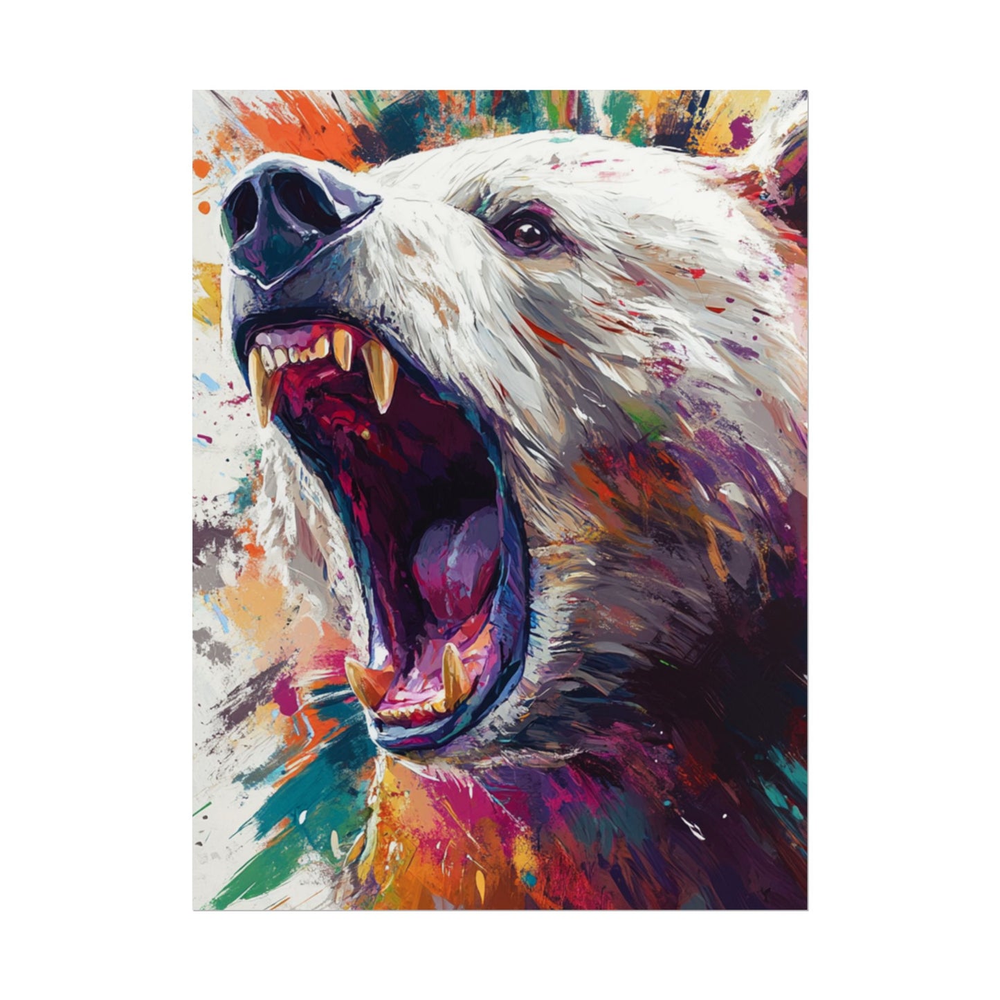 Roar of the Wild - Abstract Bear Art Print