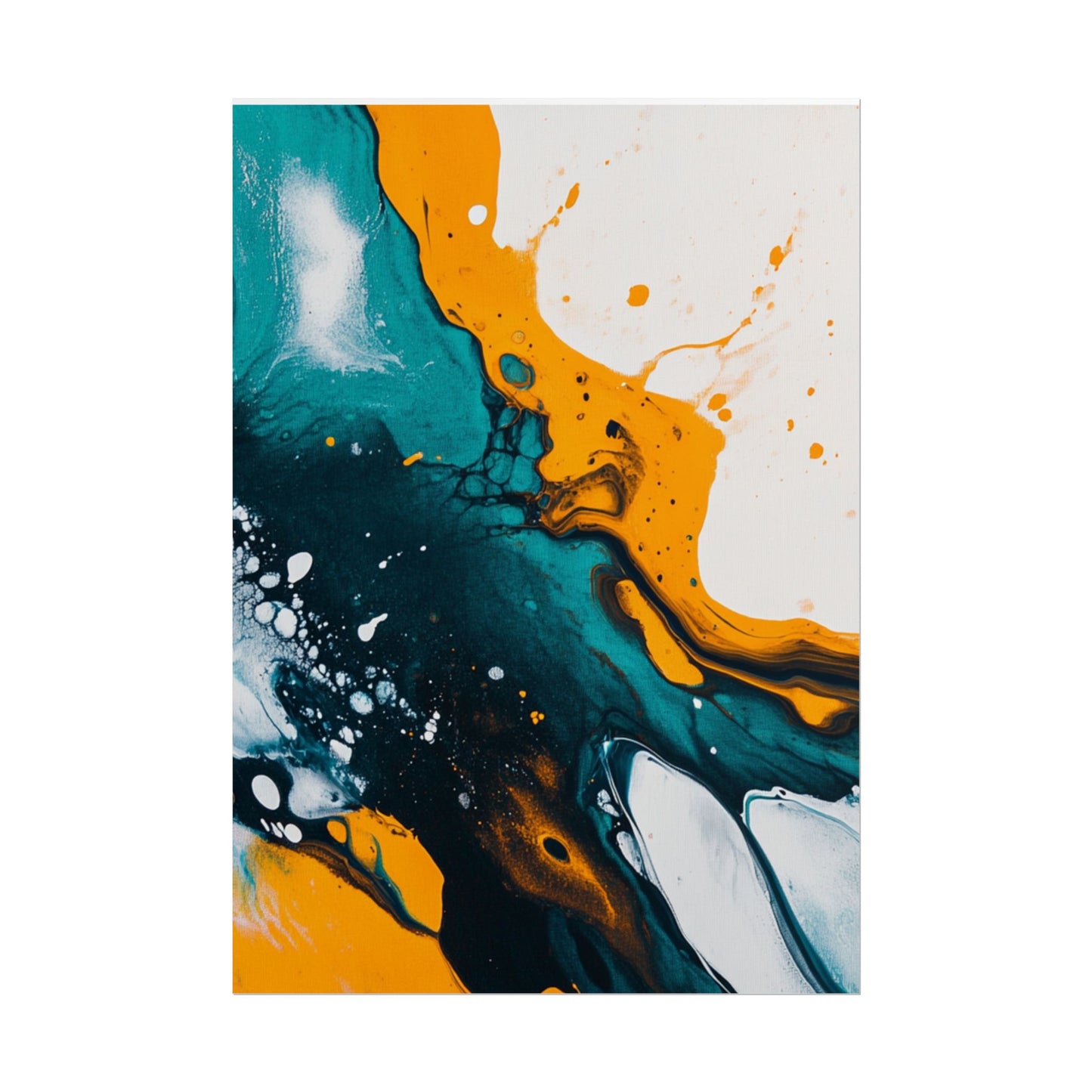 Fluid Harmony - Abstract Colour Flow Art Print