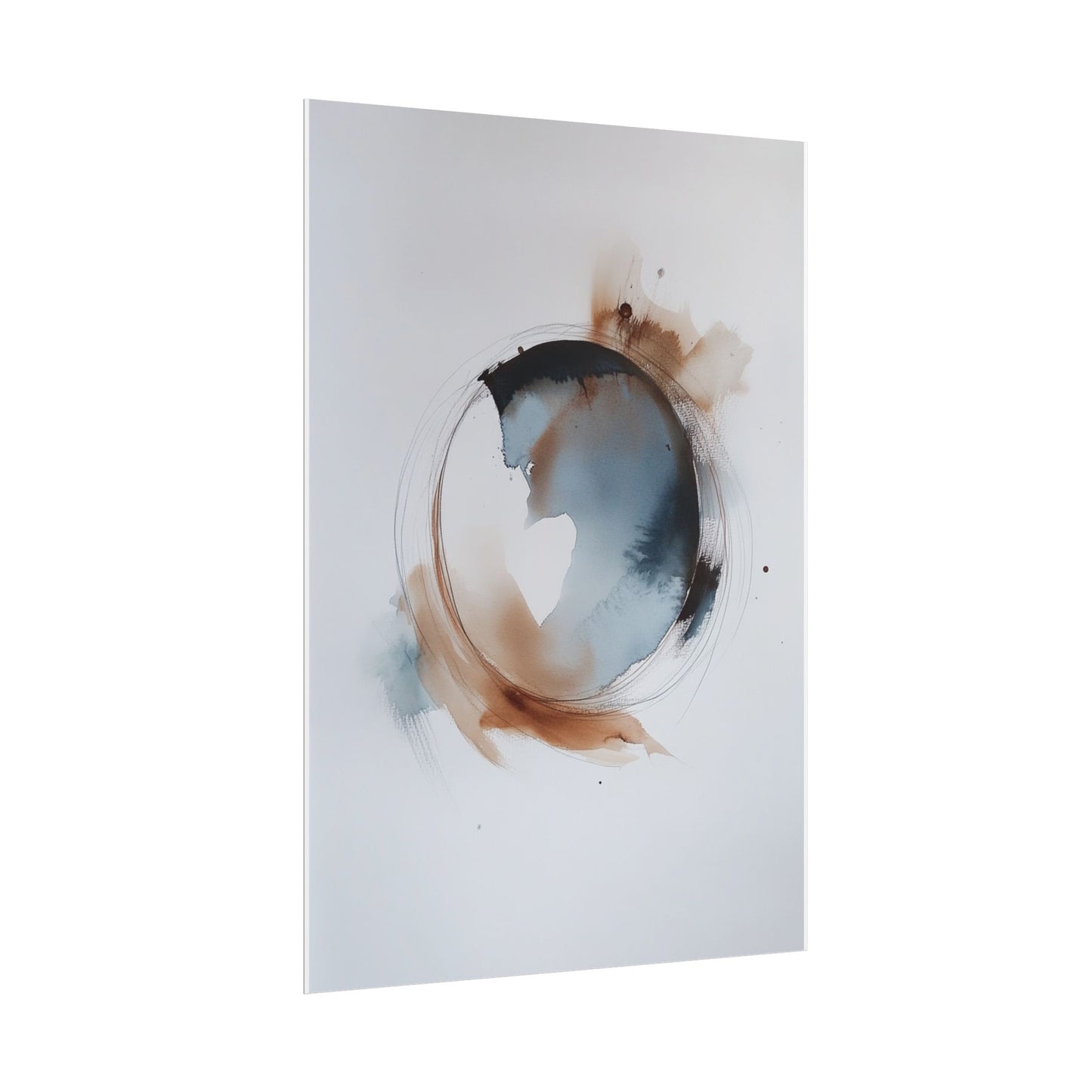 Ethereal Cycles - Minimalist Abstract Watercolour Art