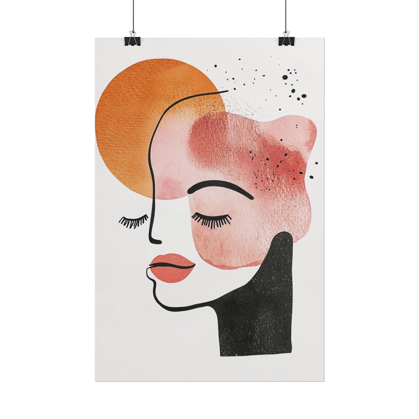 Serene Reflection - Abstract Portrait Art Print