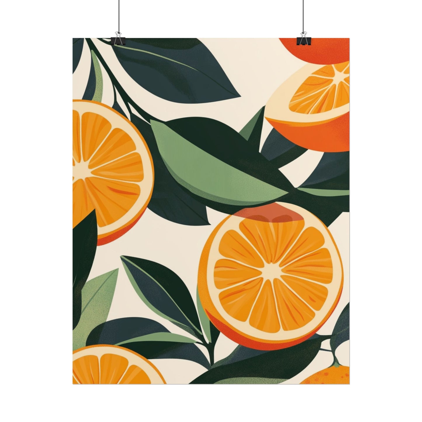 Citrus Fresh - Abstract Orange Art Print