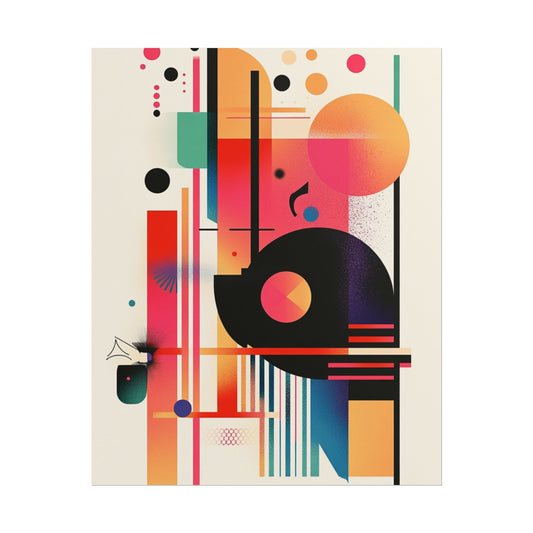 Harmonic Composition - Vibrant Abstract Geometric Art Print