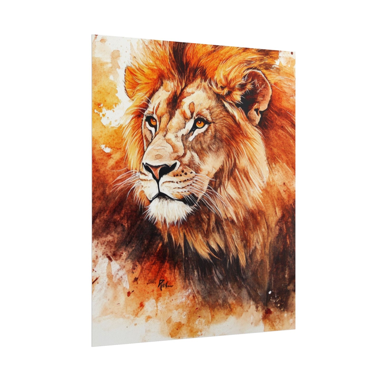 Fierce Elegance - Abstract Lion Art Print