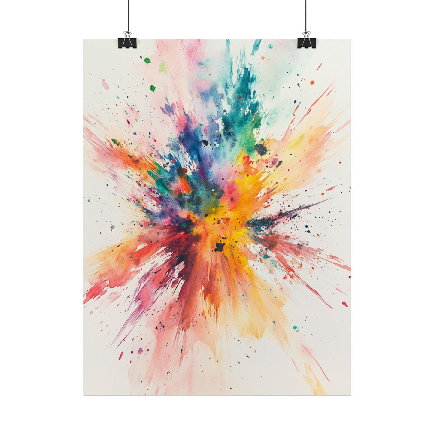 Explosion of Colour - Dynamic Abstract Watercolour Art