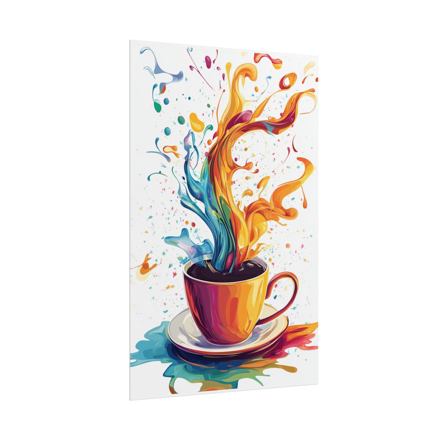 Vibrant Energy - Abstract Coffee Splash Art Print