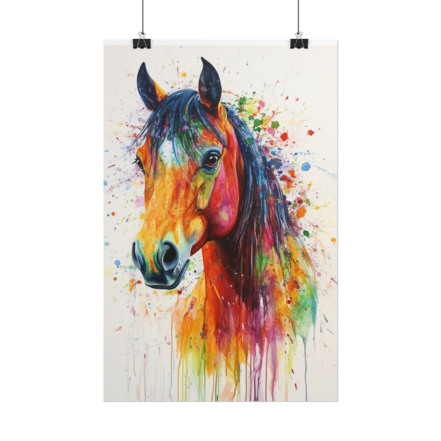 Vibrant Majesty - Abstract Horse Watercolour Art Print